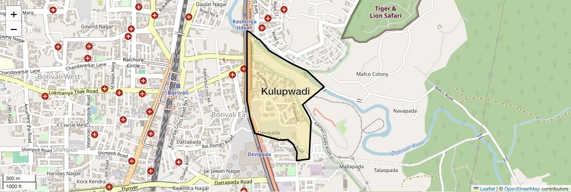 Location Map of Kulupwadi, Mumbai