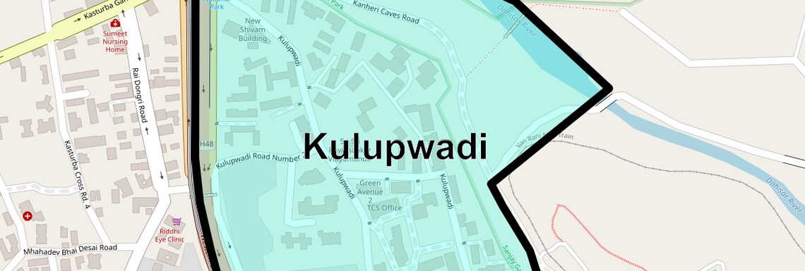 Location Map of Kulupwadi, Mumbai