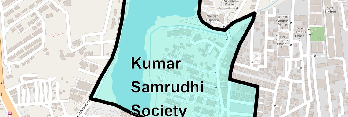 Location Map of Kumar Samrudhi Society, Pune