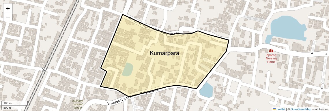 Location Map of Kumarpara, Kolkata