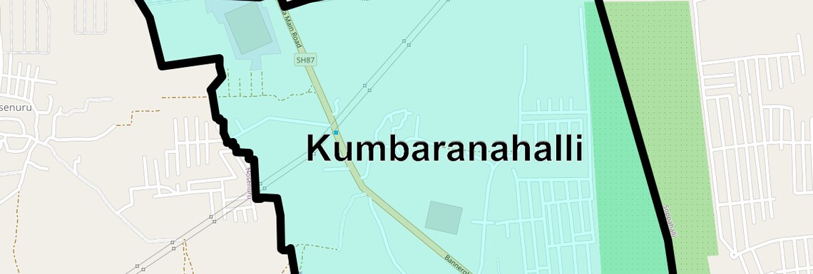 Location Map of Kumbaranahalli, Bangalore