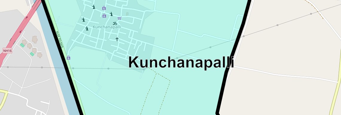 Location Map of Kunchanapalli, Vijayawada