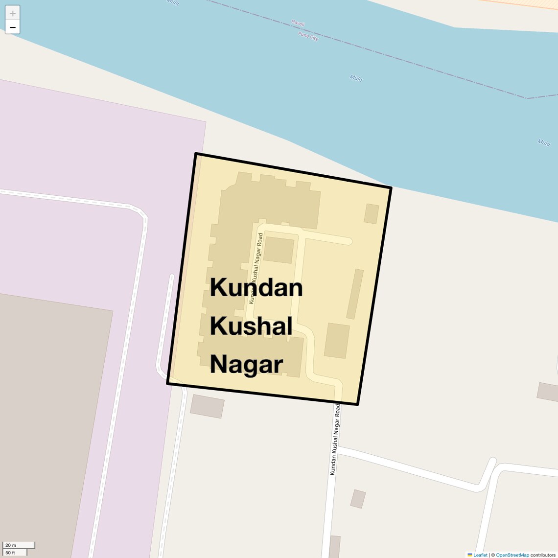 Location Map of Kundan Kushal Nagar, Pune