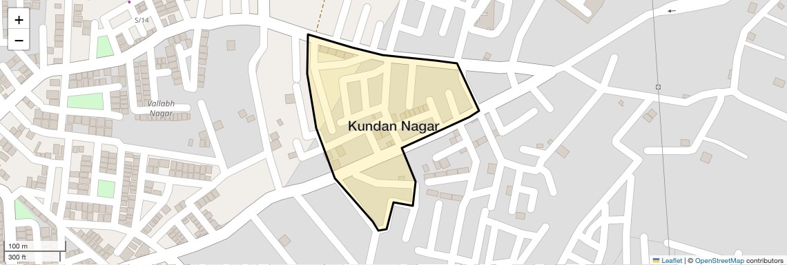 Location Map of Kundan Nagar, Bhopal