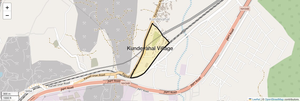 Location Map of Kundevahal Village, Navi Mumbai