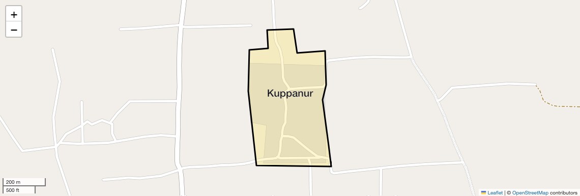 Location Map of Kuppanur, Coimbatore