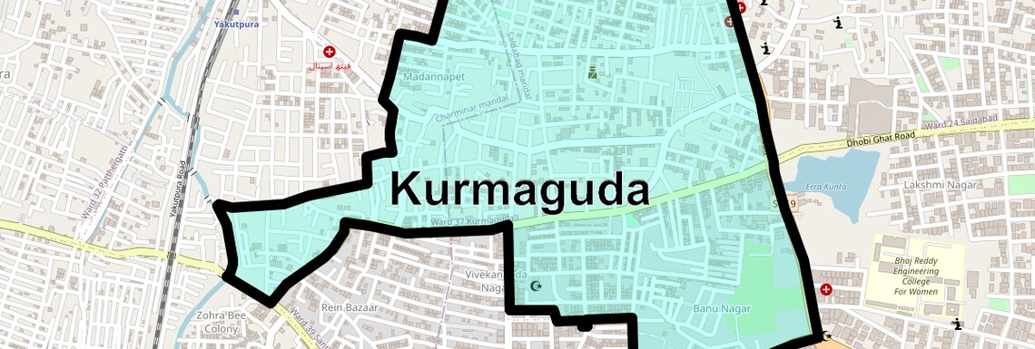 Location Map of Kurmaguda, Hyderabad