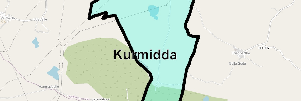 Location Map of Kurmidda, Hyderabad