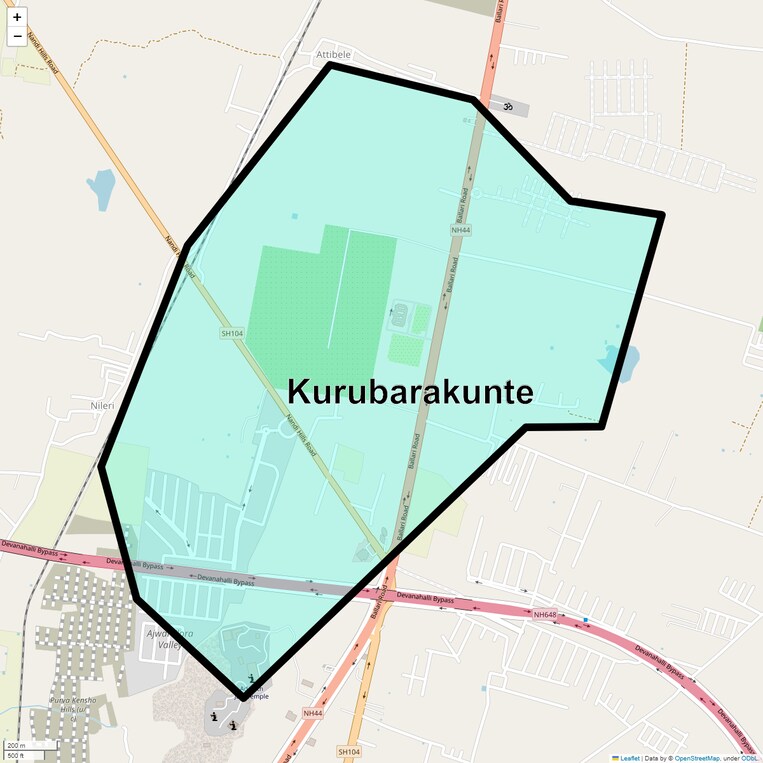 Location Map of Kurubarakunte