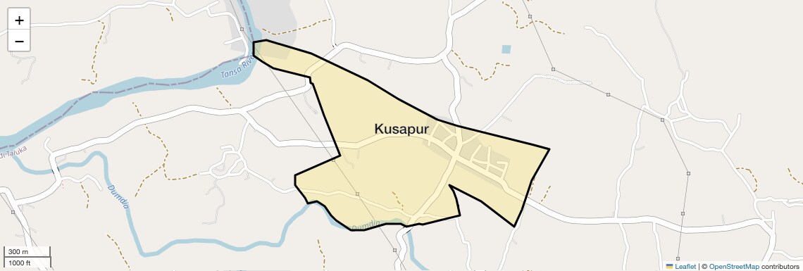 Location Map of Kusapur, Thane