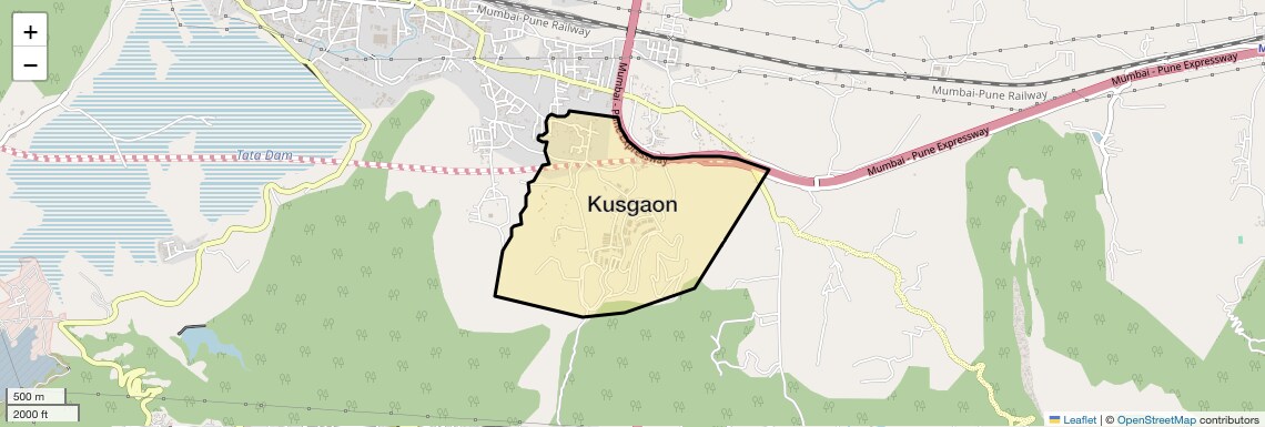 Location Map of Kusgaon, Pune