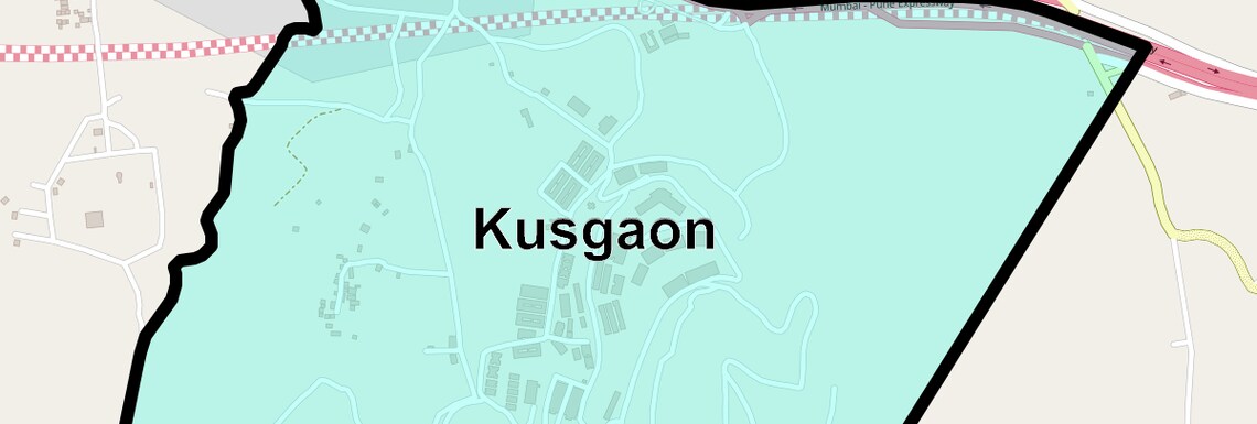 Location Map of Kusgaon, Pune