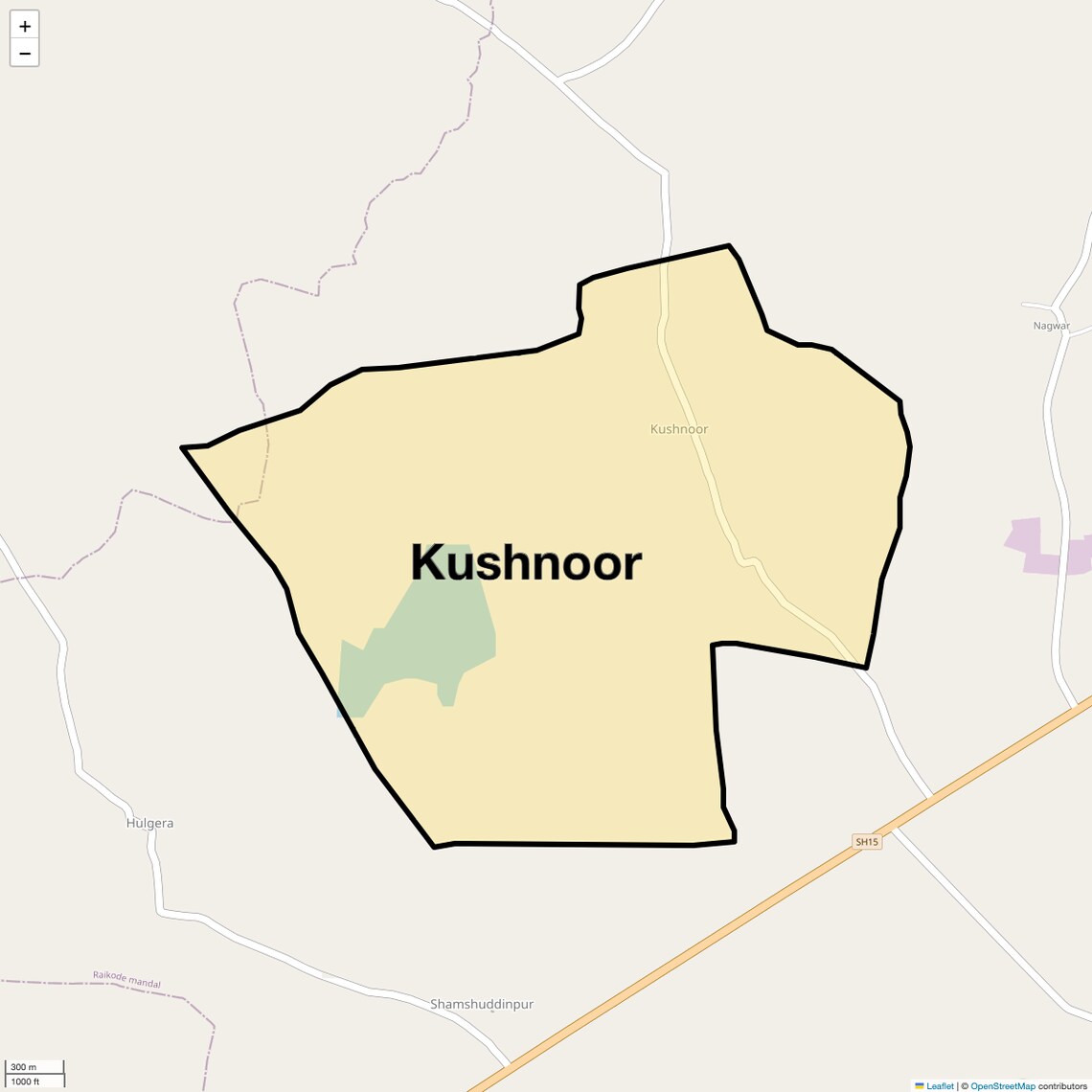 Location Map of Kushnoor, Hyderabad