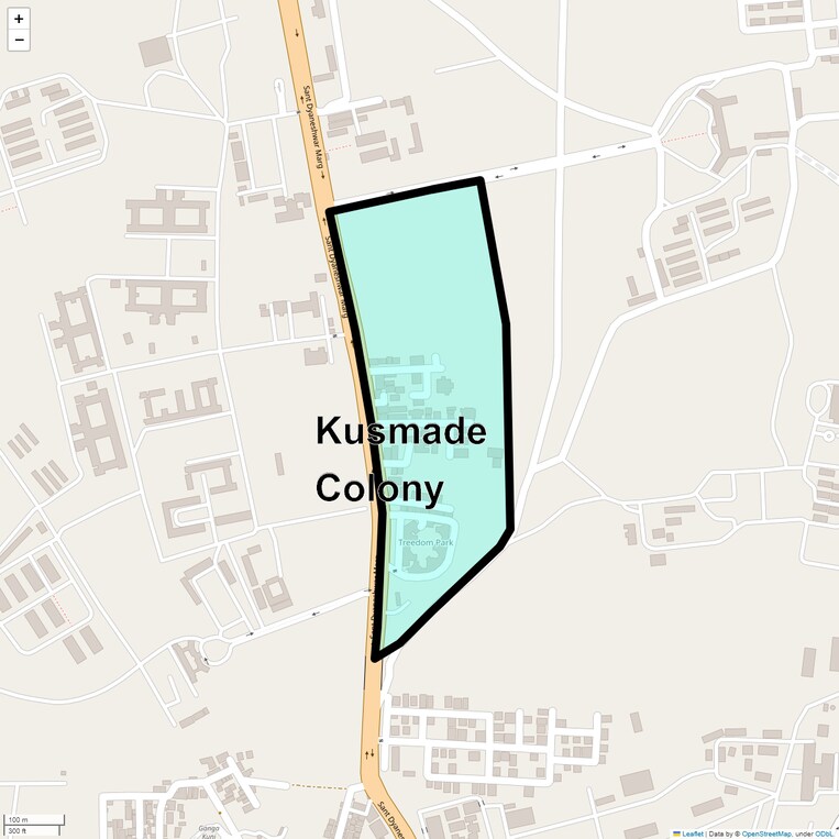 Location Map of Kusmade Colony