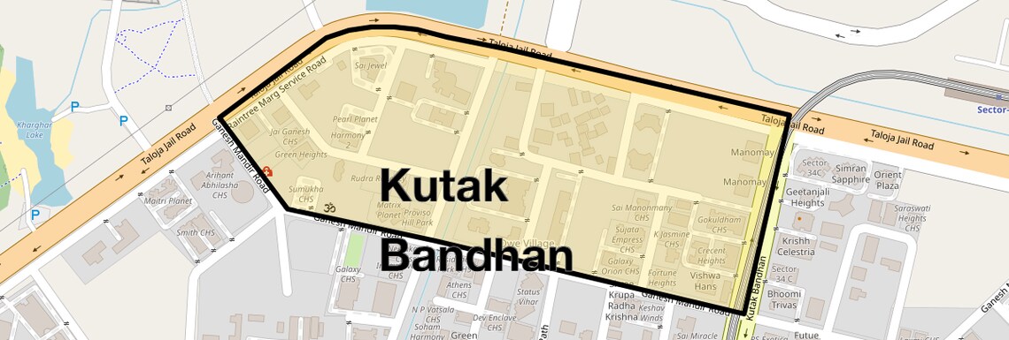 Location Map of Kutak Bandhan, Navi Mumbai