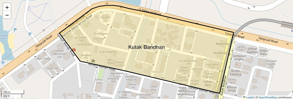 Location Map of Kutak Bandhan, Navi Mumbai