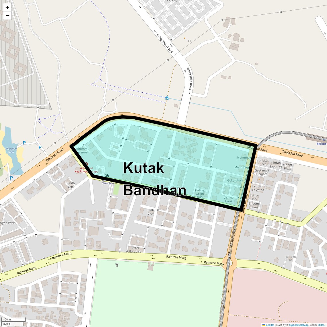 Location Map of Kutak Bandhan, Navi Mumbai