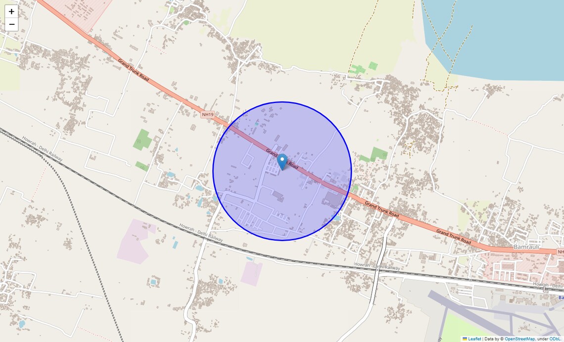 Location Map of Kutubanpur, Allahabad