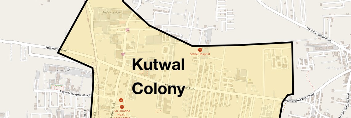 Location Map of Kutwal Colony, Pune