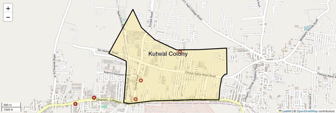 Location Map of Kutwal Colony, Pune