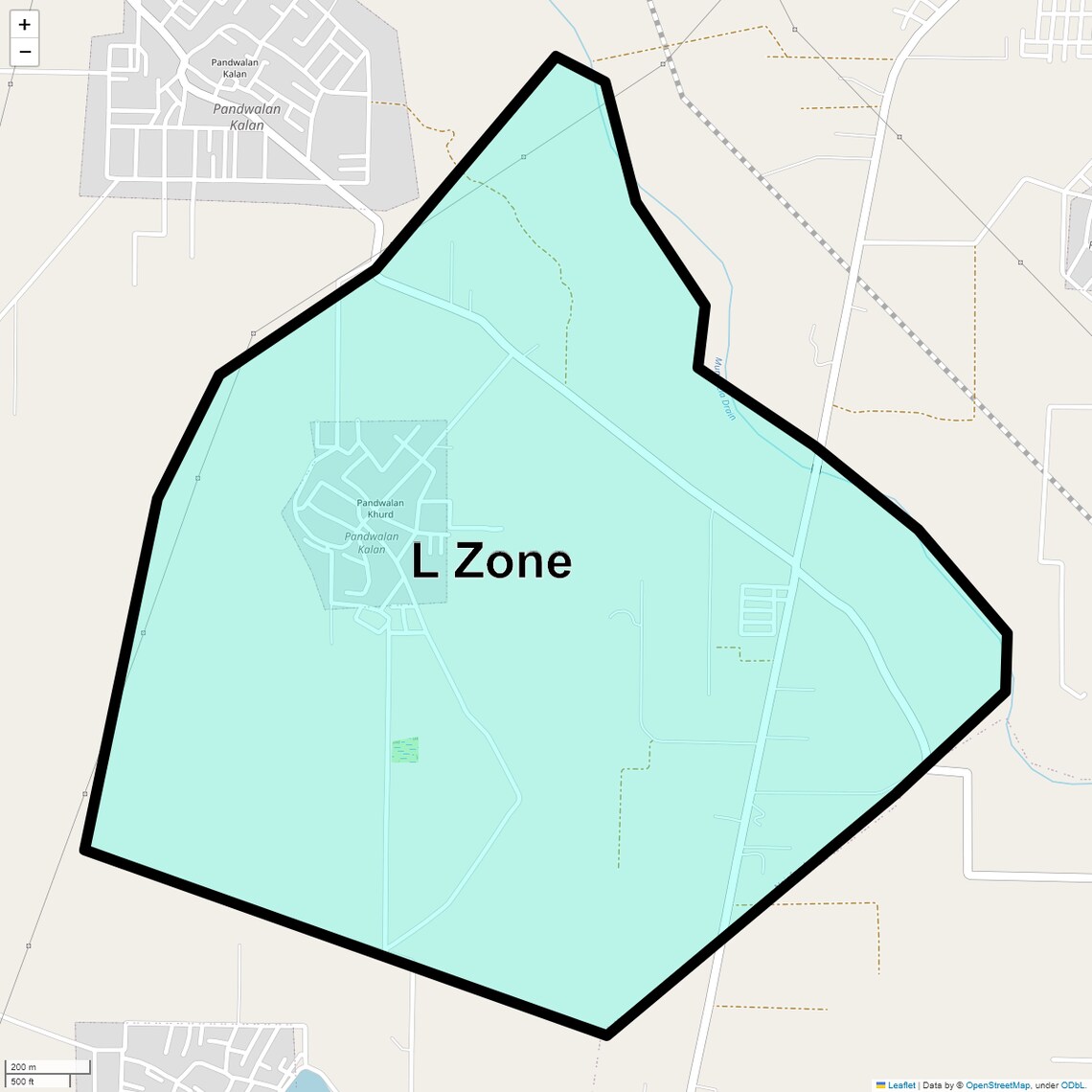 Location Map of L Zone, Delhi