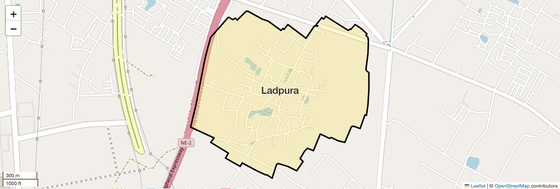 Location Map of Ladpura, Greater Noida