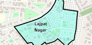 Location Map of Lajpat Nagar, Ghaziabad