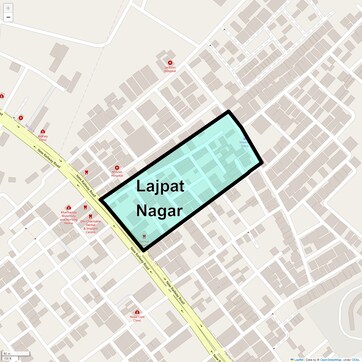 Location Map of Lajpat Nagar, Gurgaon