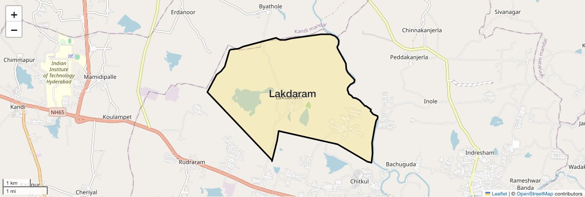 Location Map of Lakdaram, Hyderabad