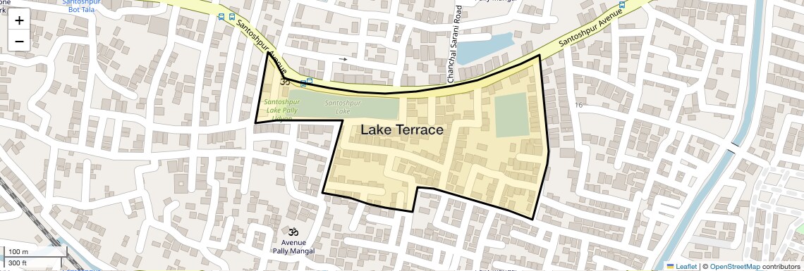 Location Map of Lake Terrace, Kolkata