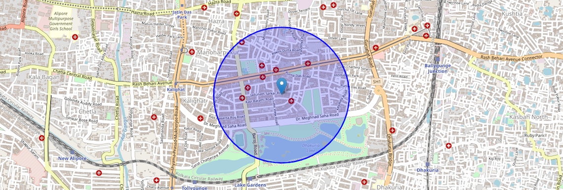 Location Map of Lake Terrace, Kolkata