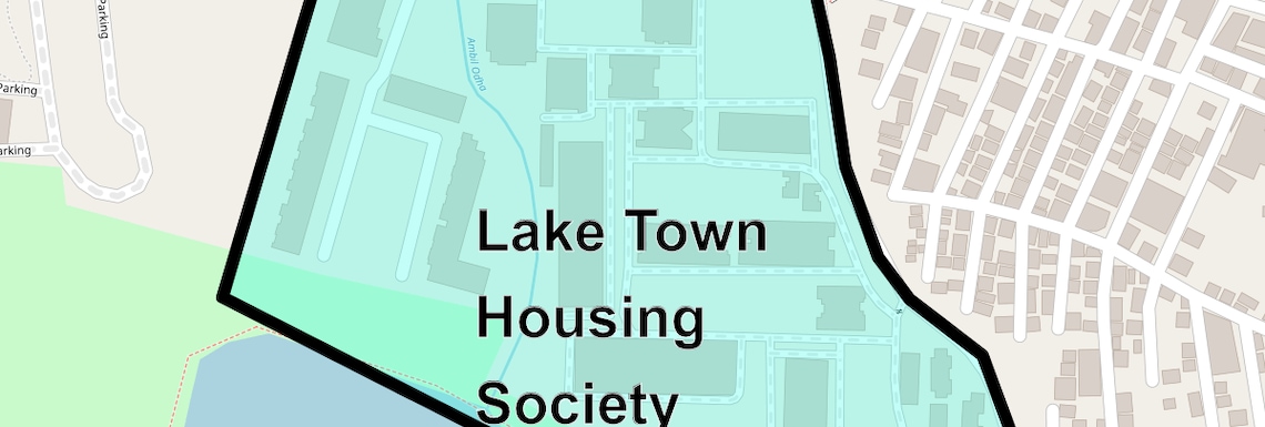 Location Map of Lake Town Housing Society, Pune