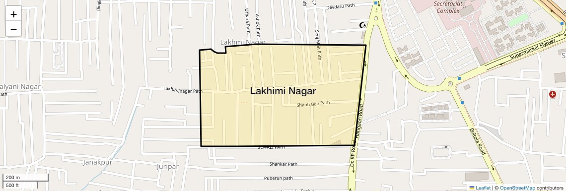 Location Map of Lakhimi Nagar, Guwahati