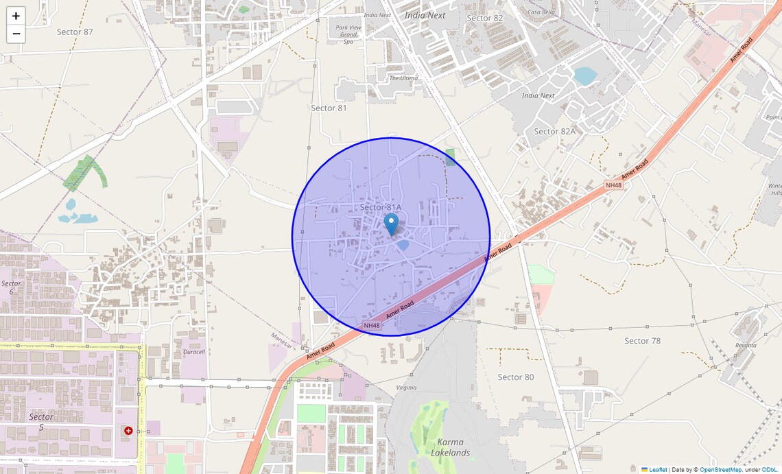 Location Map of Lakhnaula, Gurgaon