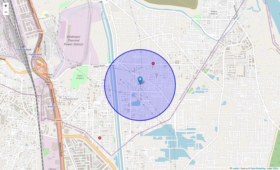 Location Map of Lakhpat Colony, Delhi