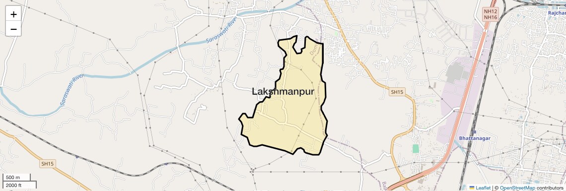 Location Map of Lakshmanpur, Kolkata