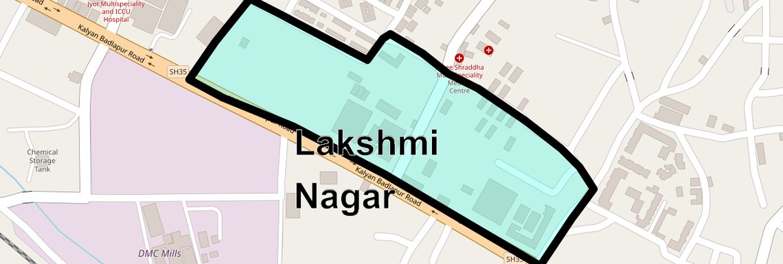 Location Map of Lakshmi Nagar, Thane