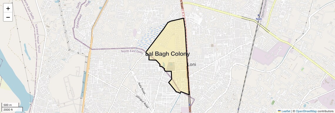 Location Map of Lal Bagh Colony, Ghaziabad