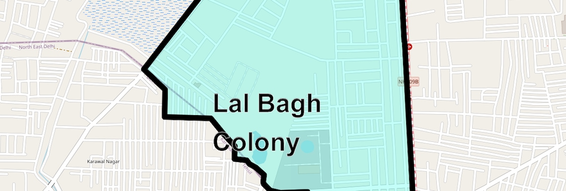 Location Map of Lal Bagh Colony, Ghaziabad