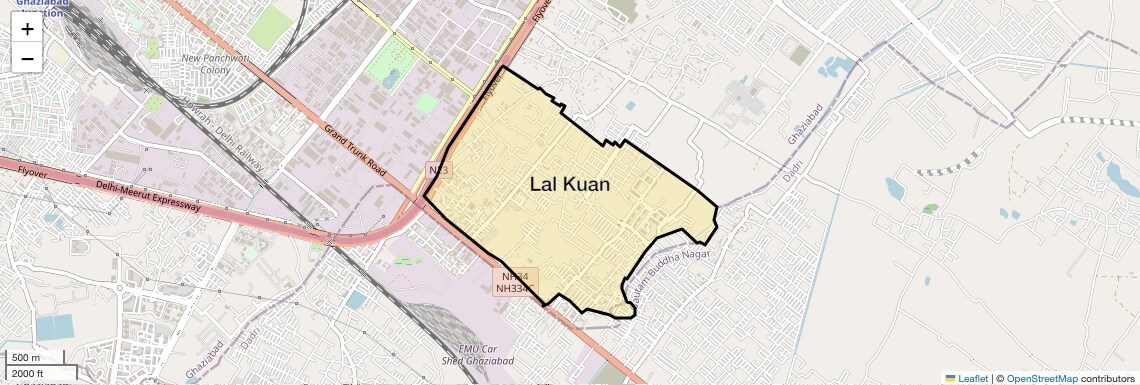 Location Map of Lal Kuan, Ghaziabad