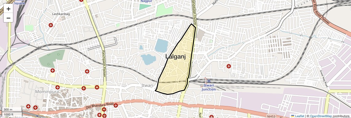 Location Map of Lalganj, Nagpur