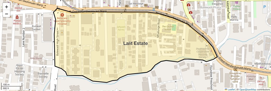 Location Map of Lalit Estate, Pune