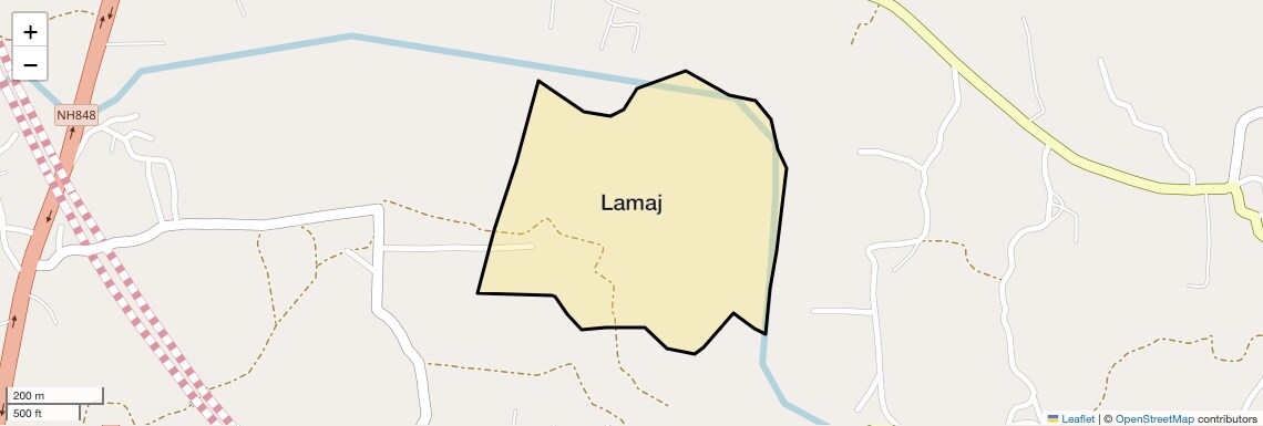 Location Map of Lamaj, Thane
