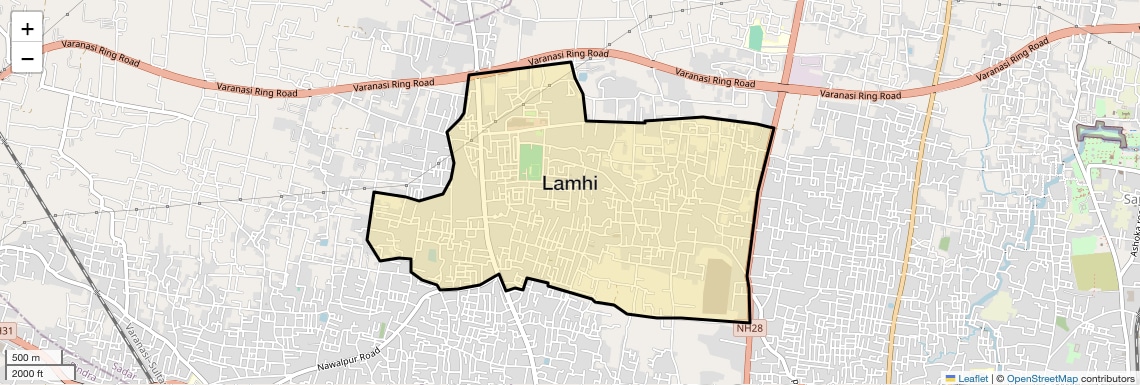 Location Map of Lamhi, Varanasi
