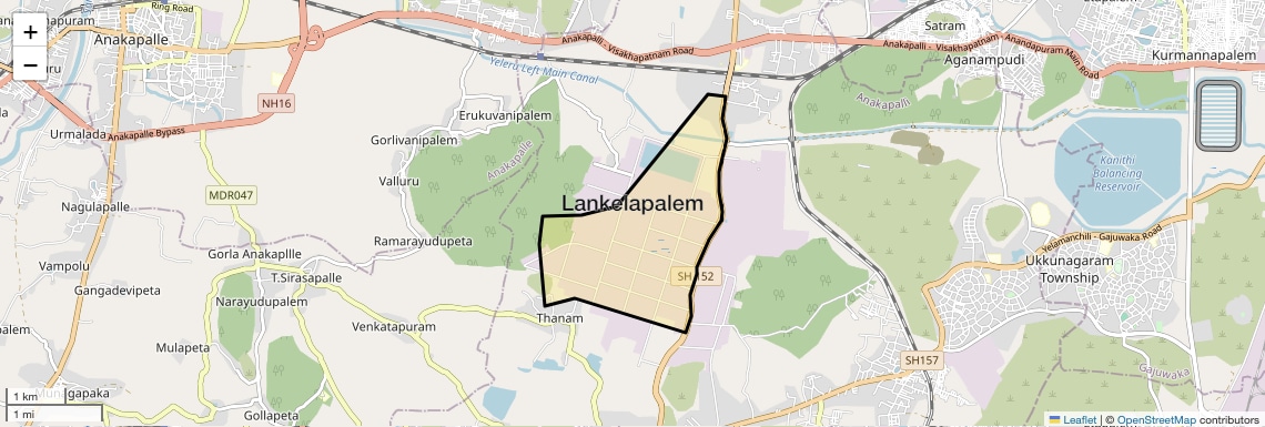 Location Map of Lankelapalem, Vizag