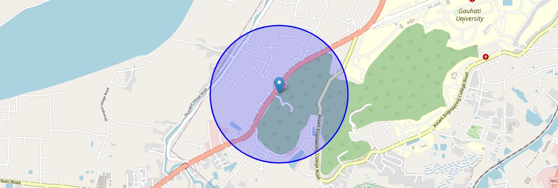 Location Map of Lankeshwar, Guwahati