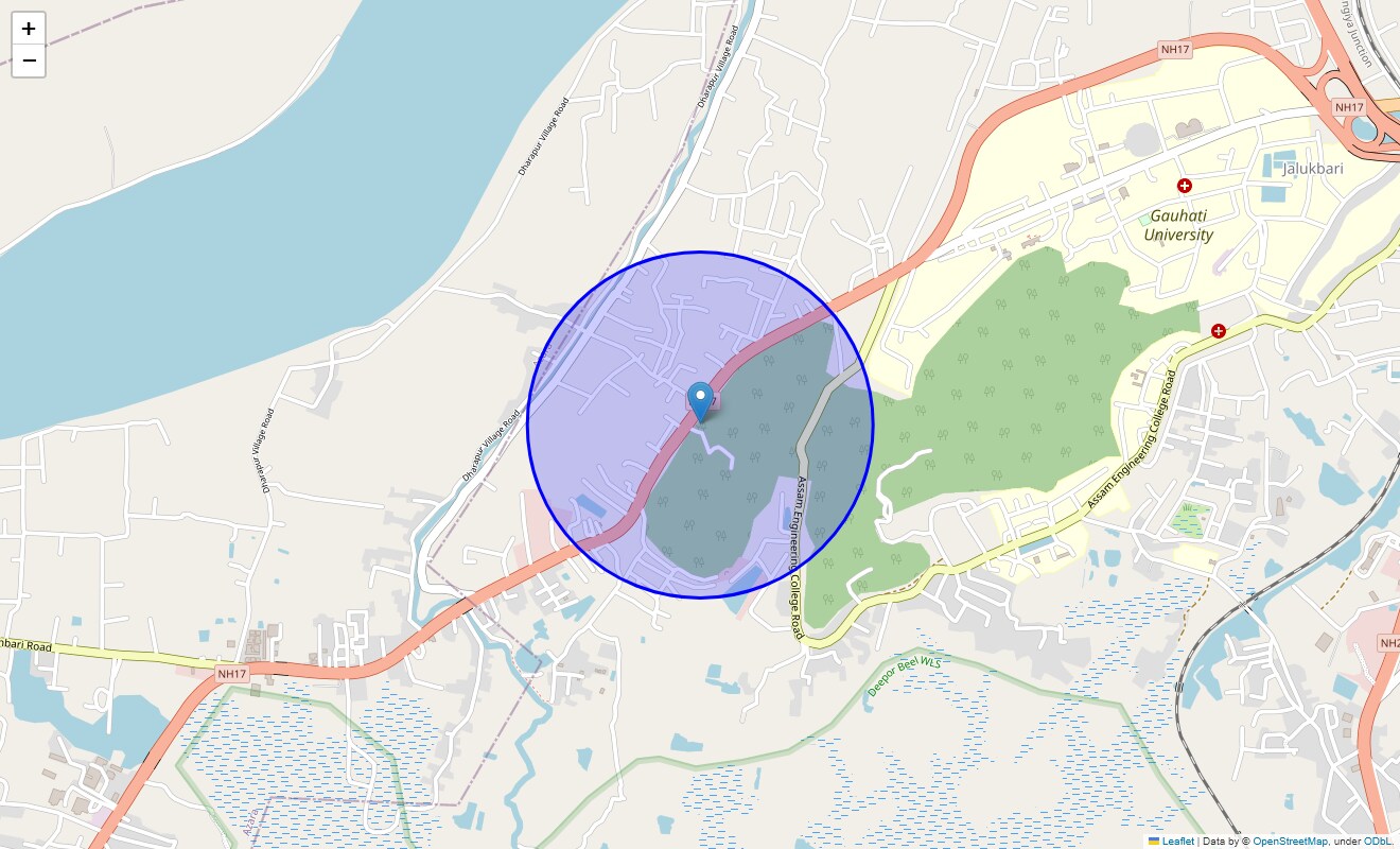 Location Map of Lankeshwar, Guwahati