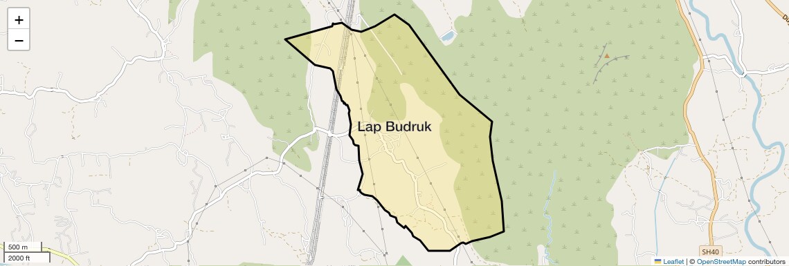 Location Map of Lap Budruk, Thane