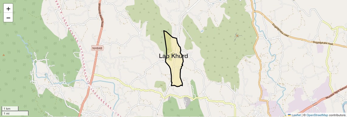 Location Map of Lap Khurd, Thane