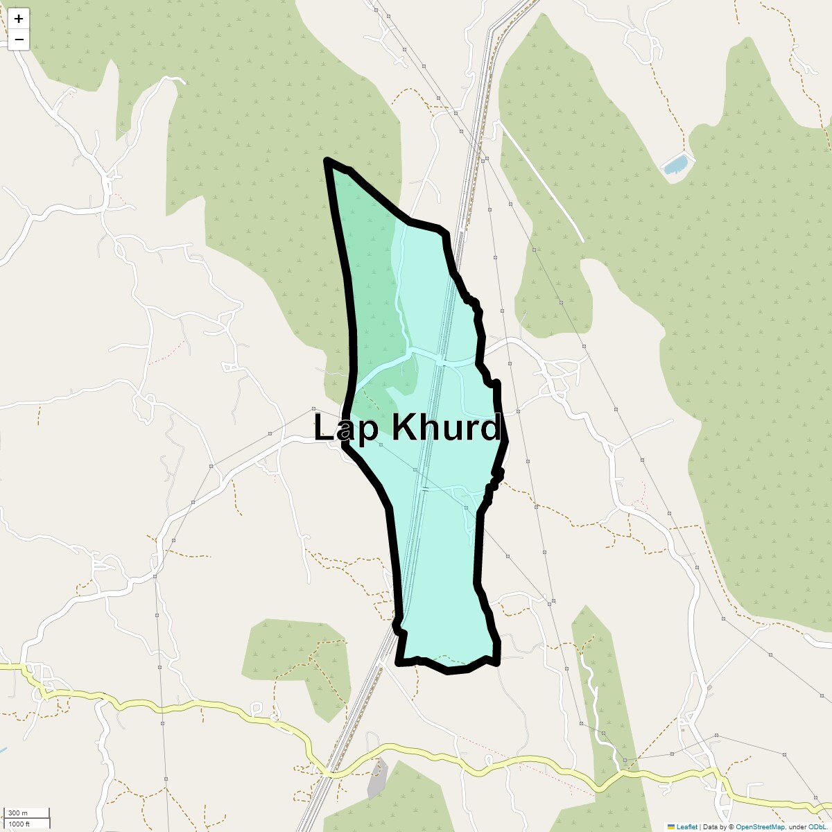 Location Map of Lap Khurd, Thane